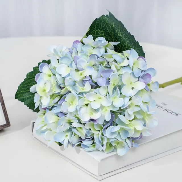 11 Gabeln künstliche Hortensie gefälschte Blumen Strauß Hochzeit Haus Garten Dekor 3