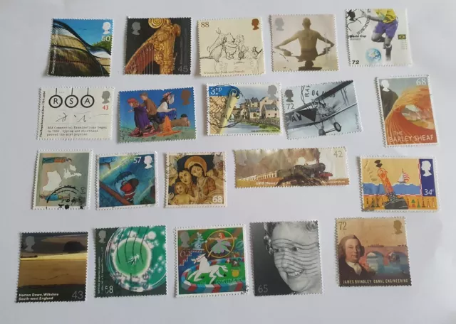 GB - QE II- 20x  Different High Value Used Commemorative Stamps (Lot 2535)