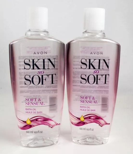 Aceites corporales Avon Skin So Soft, suaves y sensuales 16,9 oz. Lote de (2)