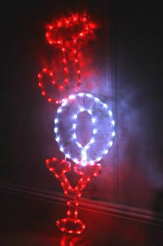 Weihnachten LED Seillicht Freude Festliche Dekoration Weihnachten Outdoor Zuhause Fensterdeko
