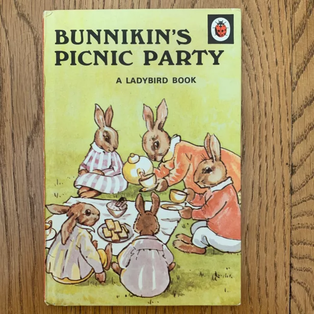 Vintage Ladybird  Bunnikin's Picnic Party, Hardback /  Matt 24p  series 401 2