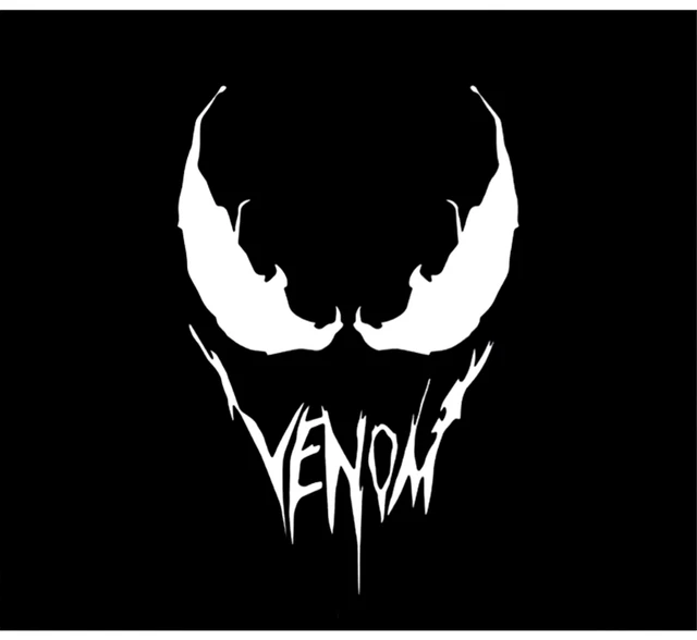 Marvel Venom Spider Logo Vinyl Sticker - 5.5 Inch Die-Cut Decal For Cars, Laptops, Skateboards