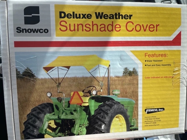 Snowco, by Femco inc. Tractor Deluxe Weather Sunshade Cover JBT-3 Yellow 405592