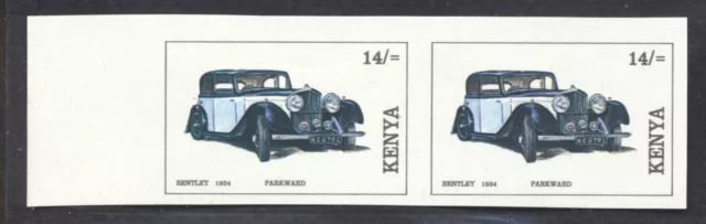 Kenya 1988 Bentley Vintage Car 14/ Imperforate Pair Stamps Mnh  A550