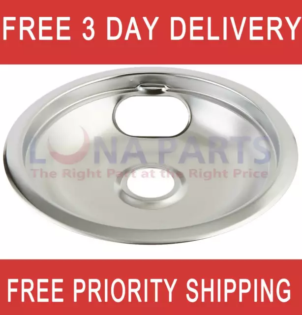 Whirlpool KitchenAid Stove Range Cooktop 8" Burner Chrome Drip Pan 4212245