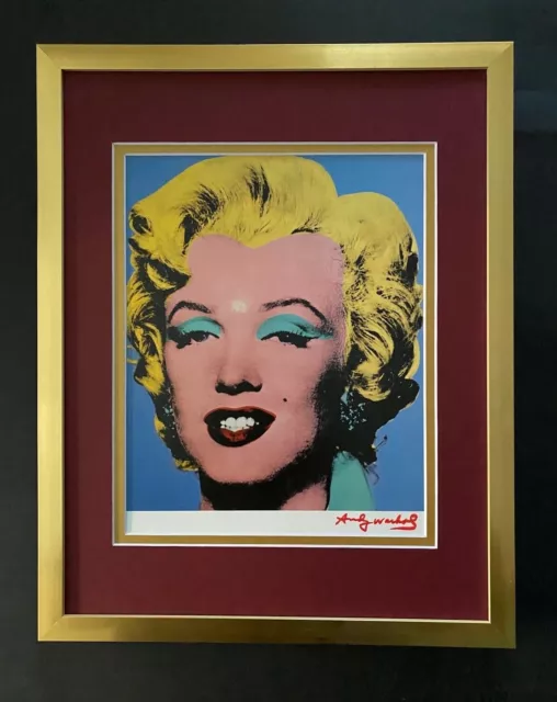 Andy Warhol 1984 Signed Awesome Marilyn Monroe Print Matted To Be Framed 11X14