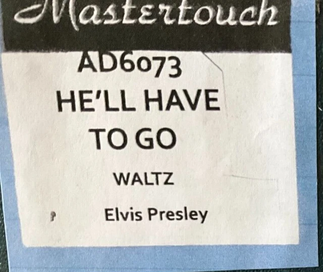 HE HAS TO GO Elvis Presley Hit   PIANOLA ROLL EXCELLENT  CONDITION