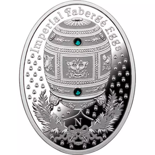 Napoleonic Egg Imperial Faberge Eggs Proof Silver Coin 1$ Niue 2012