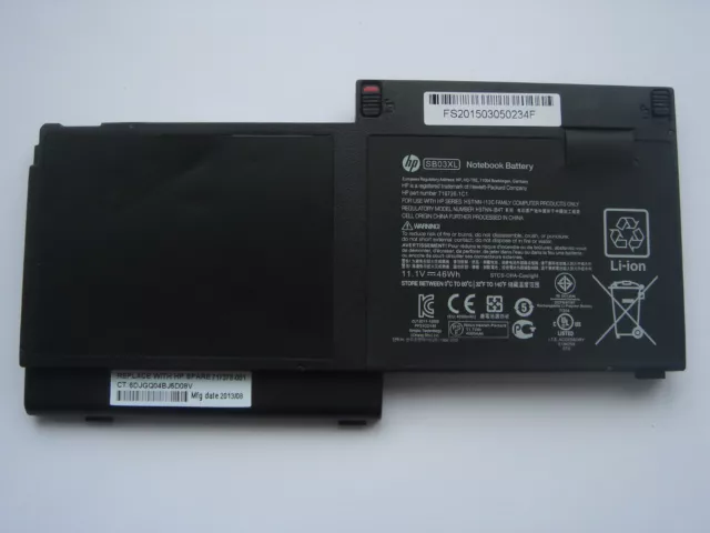 Batterie D'ORIGINE HP SB03XL 717378-001 EliteBook 820 G1  GENUINE NEUVE