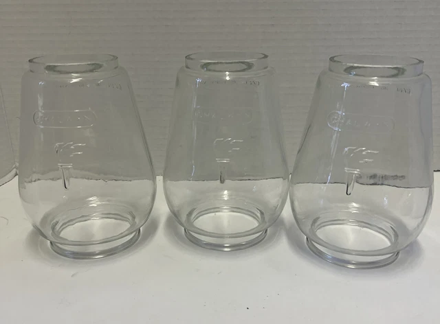 Chalwyn Lantern Glass Hurricane Oil Paraffin Lamp replacement glass Lot Of 3