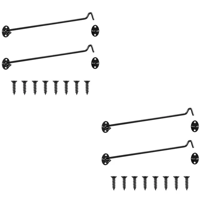 Set 2 Cabin Door Hook Door Chain Lock Heavy Duty Metal S Hooks Shackle