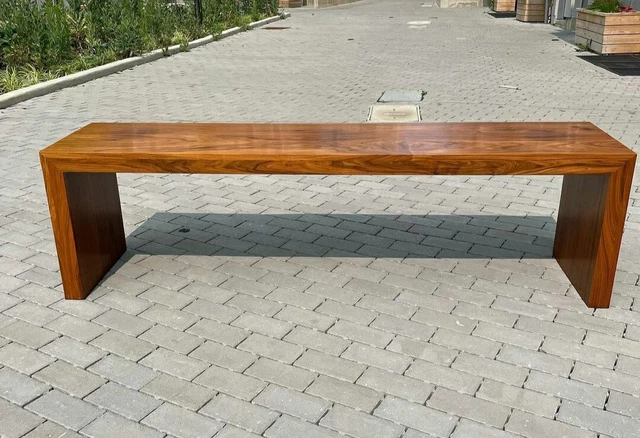 Mid Century Modern Walnut Console Sofa Table by Gary Fassler