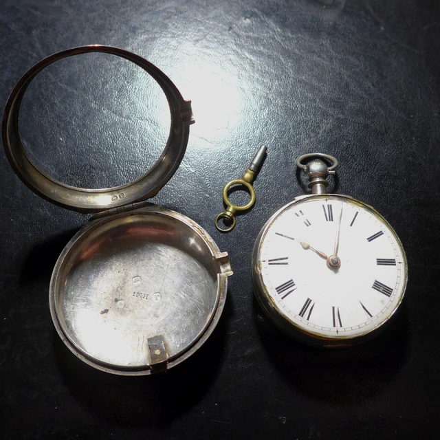 Inglese Fuso Uomo Orologio Tascabile Con Originale Schutzkapsel, Buona Funzione,