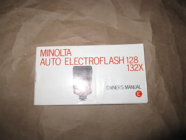 Vintage 1978 Minolta Auto Electroflash 128/132X Owner's Manual(Printed in Japan)