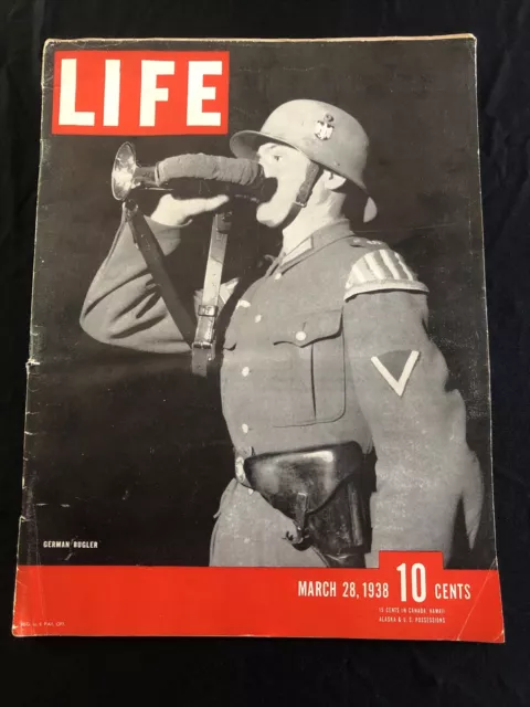 Ww2 Us Magazine Life March 28   1938 German Bugler Livre