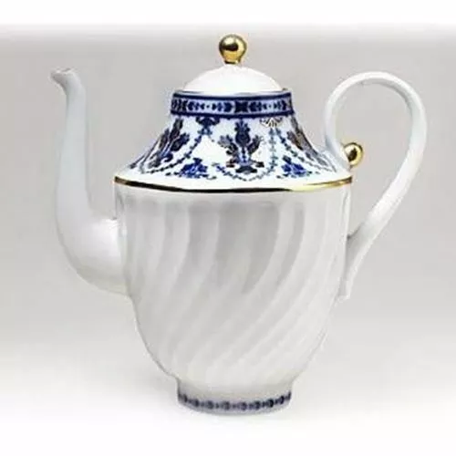 Lomonosov Table Wear Porcelain 'Cobalt Frieze' Coffee Pot