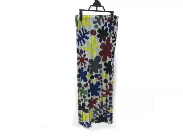 PLEATS PLEASE ISSEY MIYAKE  long Skirt  flower Size 5 polyester  free shipping 2