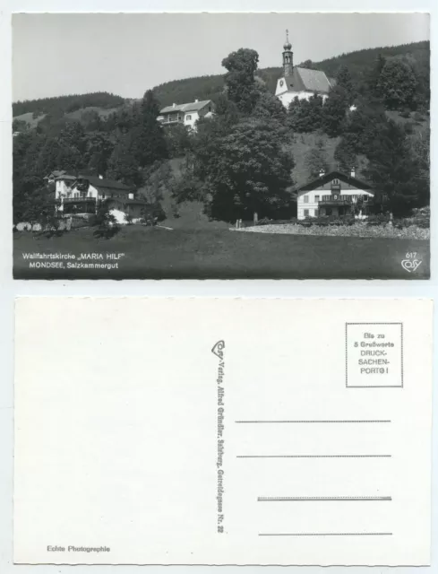 73979 - Mondsee - Walffahrtskirche Maria Hilf - Echtfoto - alte Ansichtskarte