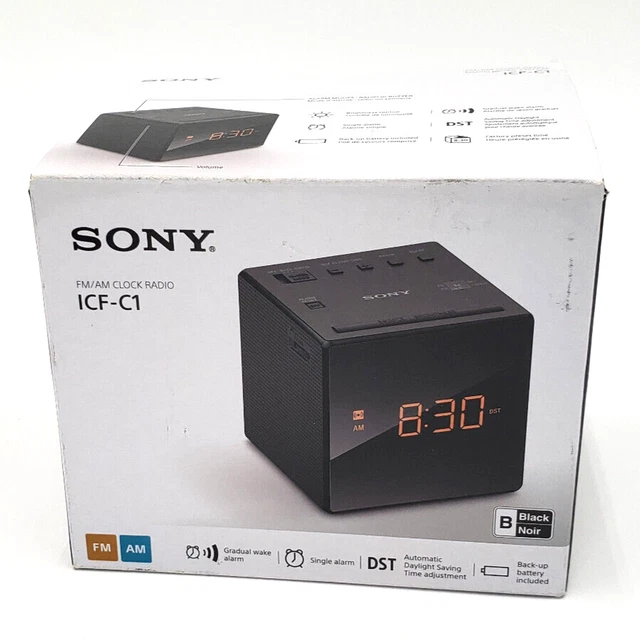SONY ICFC1 ALARM Clock Radio AM/FM LED Display Black ICFC1 24.99