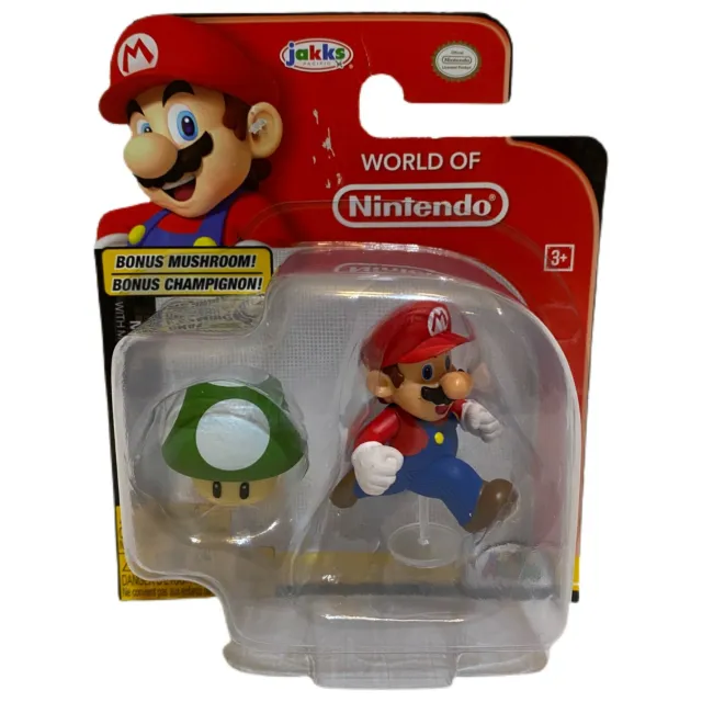 Super Mario World Nintendo Mario Figure With Bonus Mushroom Jakks Pacific New 5 59 Picclick