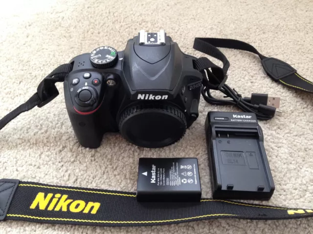 Nikon D3400 24.2 MP Digital SLR Camera Black Body - Only 2507 Shutter Counts