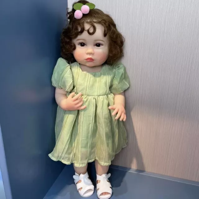 Toddler Doll Full Body Bath Reborn Baby Dolls 22in Handmade Girl Gift Realistic