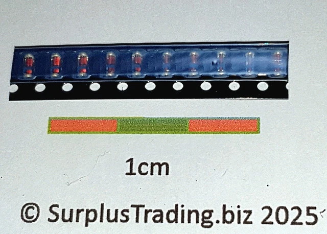 10 Diodes Zener BZX55C 4.3V 0.4W - Composant électronique Neuf - Marque GS Thomson