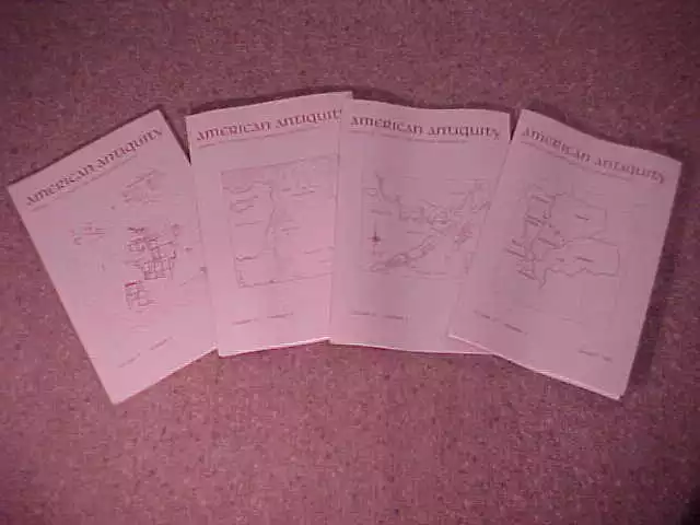 Complete set of 4-1992 American Antiquity-Journal Society American Archaeology