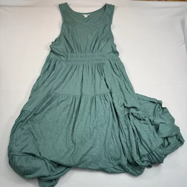 Caslon Sleeveless Maxi Length Dress Womens Size Xl Smocked Waist Flowy Skirt