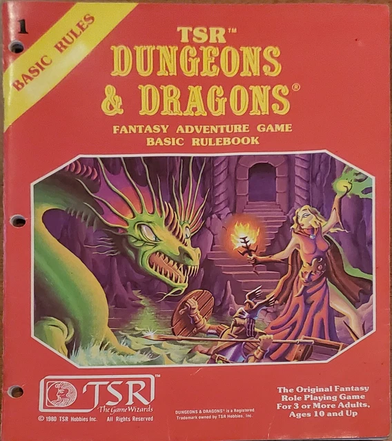 1980 BASIC RULES Dungeons & Dragons Dungeon Module 1 D&D Fantasy ...