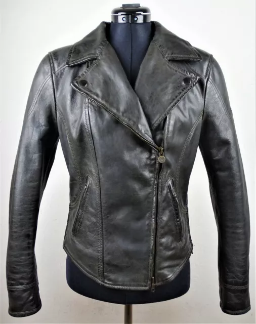 MATCHLESS Leather Jacket donna lusso giacca in pelle giacca biker taglia 36 NUOVA con ETICHETTA 3