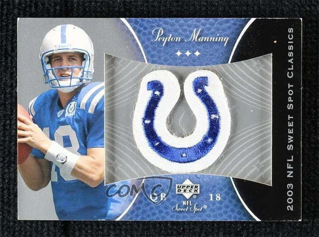 2003 PATCH PEYTON Manning Sweet Spot Classics brodé logo d'équipe EUR 0 ...