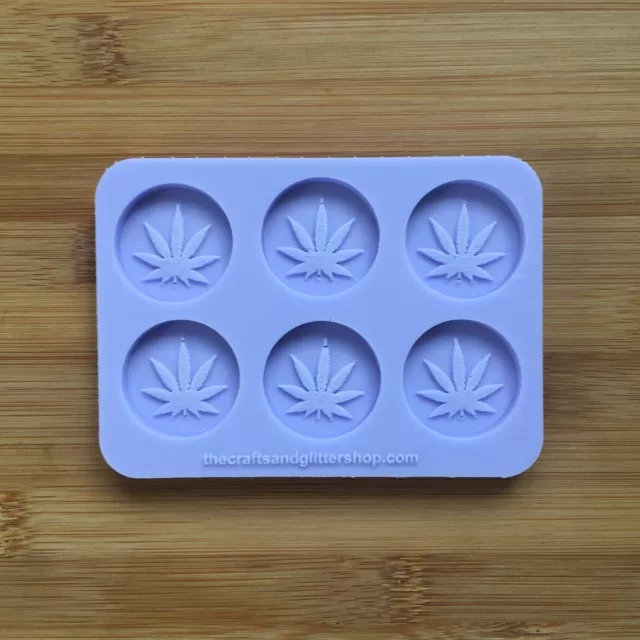 3cm Weed Badge Silicone Mold Food Safe for resin polymer clay chocolate soap wax