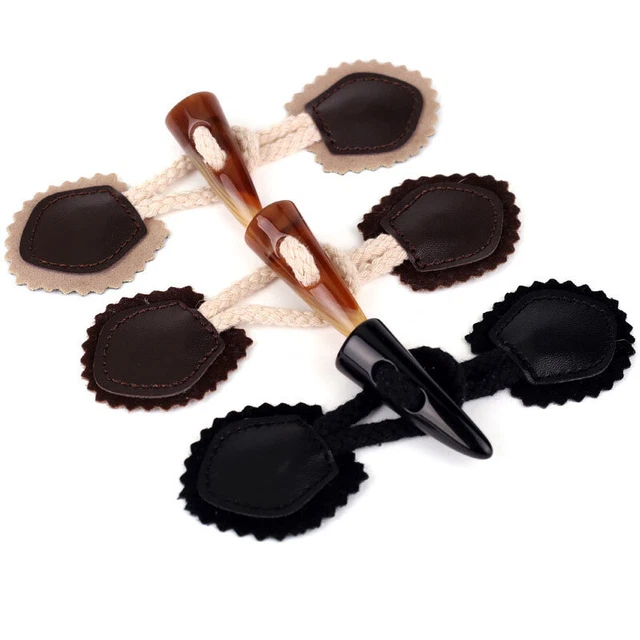 Resin Horn Buckle Toggle Clasps Sweater Coat Cardigan Closure Fasteners Button
