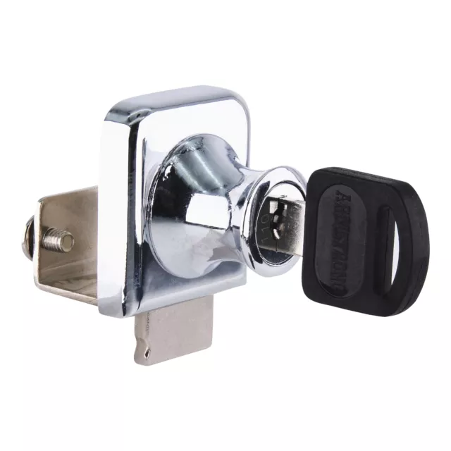 CRL LK342KA Chrome Lock for 3/8" Glass Door - Keyed Alike