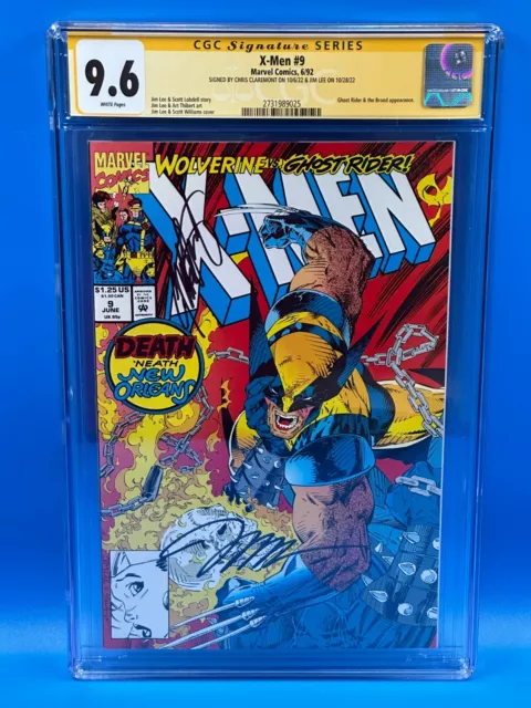 X-Men #9 - Marvel - CGC SS 9.6 NM+ - Signed by Chris Claremont, Jim Lee