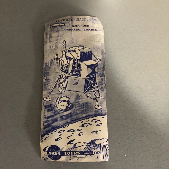 Vintage John F Kennedy Space Center NASA Tour Information Brochure By TWA