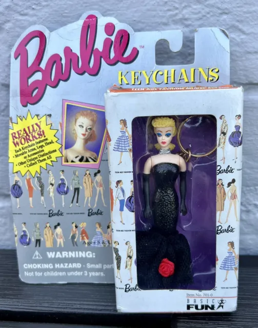 Barbie Keychain 1995 RARE MATTEL Basic Fun Barbie Key Ring SOLO IN THE SPOTLIGHT