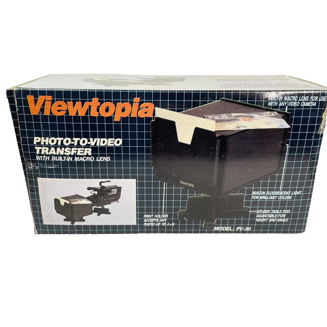 Vintage Viewtopia Photo to Video Transfer System, Convert Photos to VHS Tapes