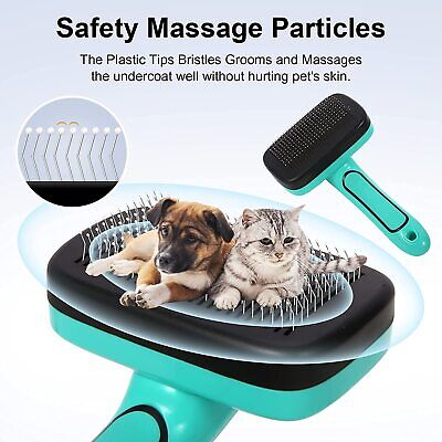 Self Cleaning Slicker Brush Pets Dog Cat Shedding Tools Grooming Brush Comb 3