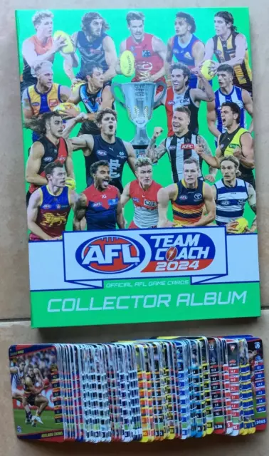 2024 Teamcoach Folder And Complete Common Base Set 200 Cards Afl