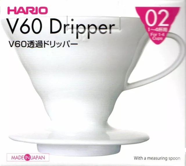 NEW HARIO V60 02 DRIPPER 100 FILTER PAPER CERAMIC Coffee Cup Pour Over Brewer 2