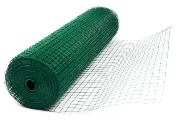 Recinzione verde rivestita in PVC recinzione rete metallica giardino palo 0,9 1,2 30 m 45 m UK 2