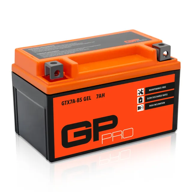 Batterie 12V 7Ah GEL GP-PRO GTX7A-BS moto scooter similaire YTX7A-BS CTX7A-BS