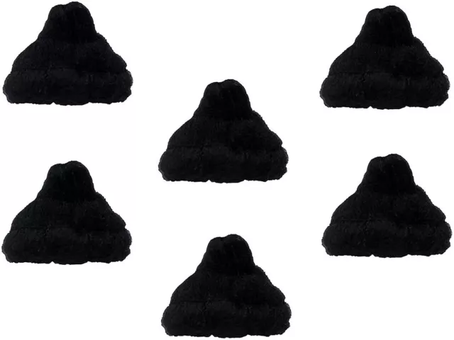 Laddu Gopal Kesh (Baal Black Fabric) for Baal Gopal (Size 0 No)- Set of 6 Pieces