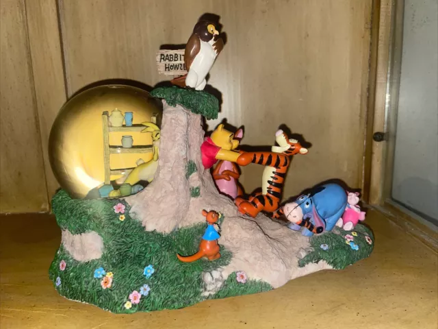 Winnie The Pooh Rabbit’s House Musical Snowglobe By The Disney Store