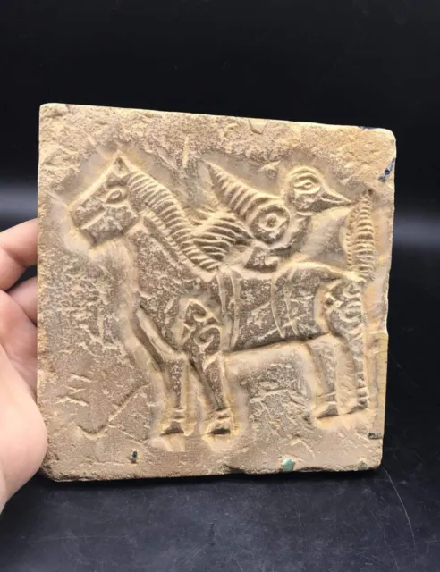 Extremely Excavted Islamic Central Asian Antique Textil Craved Wall Tile