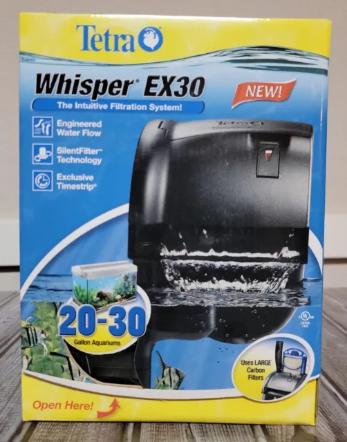 Tetra Whisper EX Silent Multi-Stage Aquarium Power Filter EX30 20-30 Gal. Aquar