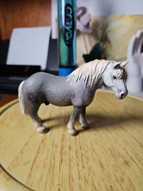 Schleich PERCHERON STALLION Dapple Grey 13623 Horse Figure 2006 Retired