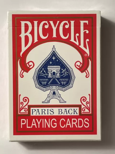 Bicycle *PARIS BACK* Limited Edition Playing Cards, JOKARTE, Red, New and Sealed